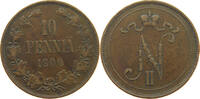 FINLAND 10 PENNIÄ Nikolaus II. (1894-1917) -