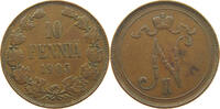 FINLAND 10 PENNIÄ Nikolaus II. (1894-1917) -