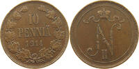FINLAND 10 PENNIÄ Nikolaus II. (1894-1917) -
