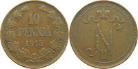 FINLAND 10 PENNIÄ Nikolaus II. (1894-1917) -