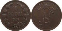 FINLAND 10 PENNIÄ Nikolaus II. (1894-1917) -