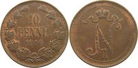 FINLAND 10 PENNIÄ Nikolaus II. (1894-1917) -