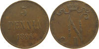 FINLAND 5 PENNIÄ Nikolaus II. (1894-1917) -