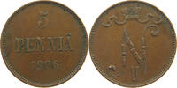 FINLAND 5 PENNIÄ Nikolaus II. (1894-1917) -