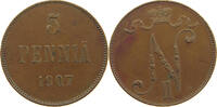 FINLAND 5 PENNIÄ Nikolaus II. (1894-1917) -