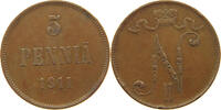 FINLAND 5 PENNIÄ Nikolaus II. (1894-1917) -