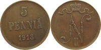 FINLAND 5 PENNIÄ Nikolaus II. (1894-1917) -