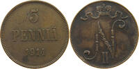 FINLAND 5 PENNIÄ Nikolaus II. (1894-1917) -