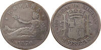 SPAIN 2 PESETAS 1870 Provisional Government S