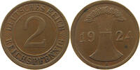 WEIMARER REPUBLIK 2 PFENNIG EDGE ERROR -
