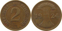 WEIMARER REPUBLIK 2 PFENNIG WEAK STRUCK -