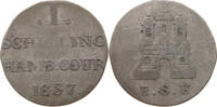 HAMBURG STADT SCHILLING 1837 S 11,00 EUR  plus 5,99 EUR verzending