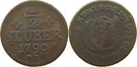 JÜLICH BERG 1/2 STÜBER 1790 Karl Theodor 1742-1799. S 12,00 EUR  plus 5,99 EUR verzending