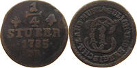 JÜLICH BERG 1/4 STÜBER 1785 Karl Theodor 1742-1799. S 12,00 EUR  plus 5,99 EUR verzending
