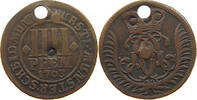 MÜNSTER BISTUM 4 PFENNIG Friedrich Christian von Plettenberg (1688-1706) -