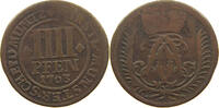 MÜNSTER BISTUM 4 PFENNIG Friedrich Christian von Plettenberg (1688-1706) -