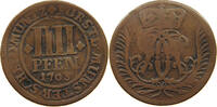 MÜNSTER BISTUM 4 PFENNIG Friedrich Christian von Plettenberg (1688-1706) -