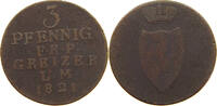 REUSS ÄLTERE LINIE 3 PFENNIG Heinrich XIX. 1817-1836. -