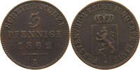 REUSS JÜNGERE LINIE ZU SCHLEIZ 3 PFENNIG Heinrich LXVII. 1854-1867 -