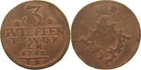 SACHSEN WEIMAR EISENACH 3 PFENNIG Anna Amalia (1758-1775) -