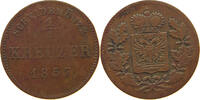 SCHWARZBURG RUDOLSTADT 1/4 KREUZER Friedrich Günther 1807-1867. -