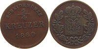 SCHWARZBURG RUDOLSTADT 1/4 KREUZER 1860 Friedrich Günther 1807-1867. SS 15,00 EUR  plus 5,99 EUR verzending