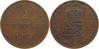 SACHSEN WEIMAR EISENACH 2 PFENNIG Karl Alexander (1853-1901) -