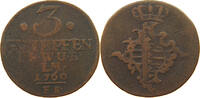 SACHSEN WEIMAR EISENACH 3 PFENNIG Anna Amalia (1758-1775) -