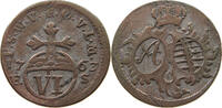 SACHSEN WEIMAR EISENACH 6 PFENNIG 1763 Anna Amalia (1758-1775) SS 60,00 EUR  plus 5,99 EUR verzending