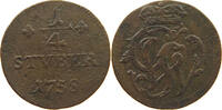 WIED RUNKEL 1/4 STÜBER Johann Ludwig Adolf 1706-1762 -