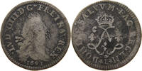FRANCE 4 SOLS 2 DENIERS Louis XIV. (1643–1715) RARE -