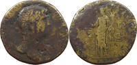 ROME EMPIRE SESTERTIUS Trajanus (98-117) FELICITAS CORNUCOPIA RIC II 672 -