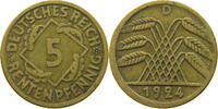 WEIMARER REPUBLIK 5 RENTENPFENNIG DEZENTRIERT -