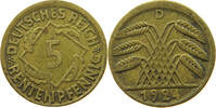 WEIMARER REPUBLIK 5 RENTENPFENNIG DEZENTRIERT -