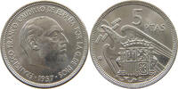 SPAIN 5 PESETAS FRANCISCO FRANCO (1939-1975) -