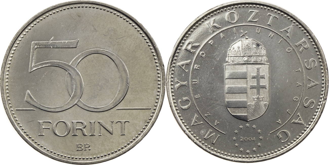 Форинт к евро в будапеште. Форинт 2004?. 50 Форинтов. Magyarorszag монета. 50 Forint монета.