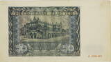 Polen 50 Zlotych 1941 Serienschein f. GEM UNC, Knickfalte