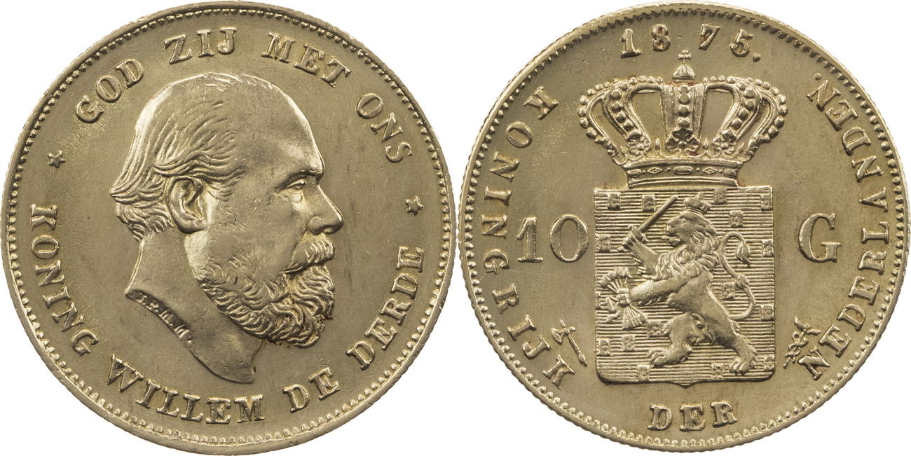 Niederlande 10 Gulden 1875 Wilhelm III. (1849-1890) EF | MA-Shops