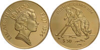 Fiji Inseln 50 Dollars Elisabeth II. (1952-2022) - XXVI Summer Olympic Games 1996 Atlanta -