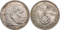 Drittes Reich 5 Reichsmark Hindenburg - Kursmünze (1936-1939) -