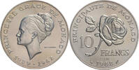 Monaco 10 Francs Rainier III (1949-2005) - Auf den Tod von Grace - Probe/Essai -