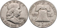 USA 1/2 Dollar Franklin Half Dollar - Kursmünze (1948-1963) -