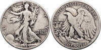 USA 1/2 Dollar Walking Liberty Half Dollar - Kursmünze (1916-1947) -