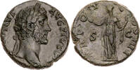 Römische Kaiserzeit As Antoninus Pius, Kopf / Aeternitas mit erhobener Rechter -