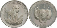 Niger 10 Francs Löwe - Fraternite Travail Progres -