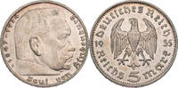 Drittes Reich 5 Reichsmark Hindenburg - Kursmünze (1935-1936) -