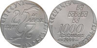 Portugal 1000 Escudos Carnation Revolution - 25th Anniversary -