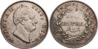1/2 Rupee 1835 Indien, Britisch William IV. (1830-1837) - Kursmünze ss