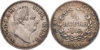 1/4 Rupee 1835 Indien William IV. (1830-1837) - Kursmünze ss