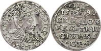 Lettland, Riga Dreigröscher Sigismund III. (1587-1621) - selten -